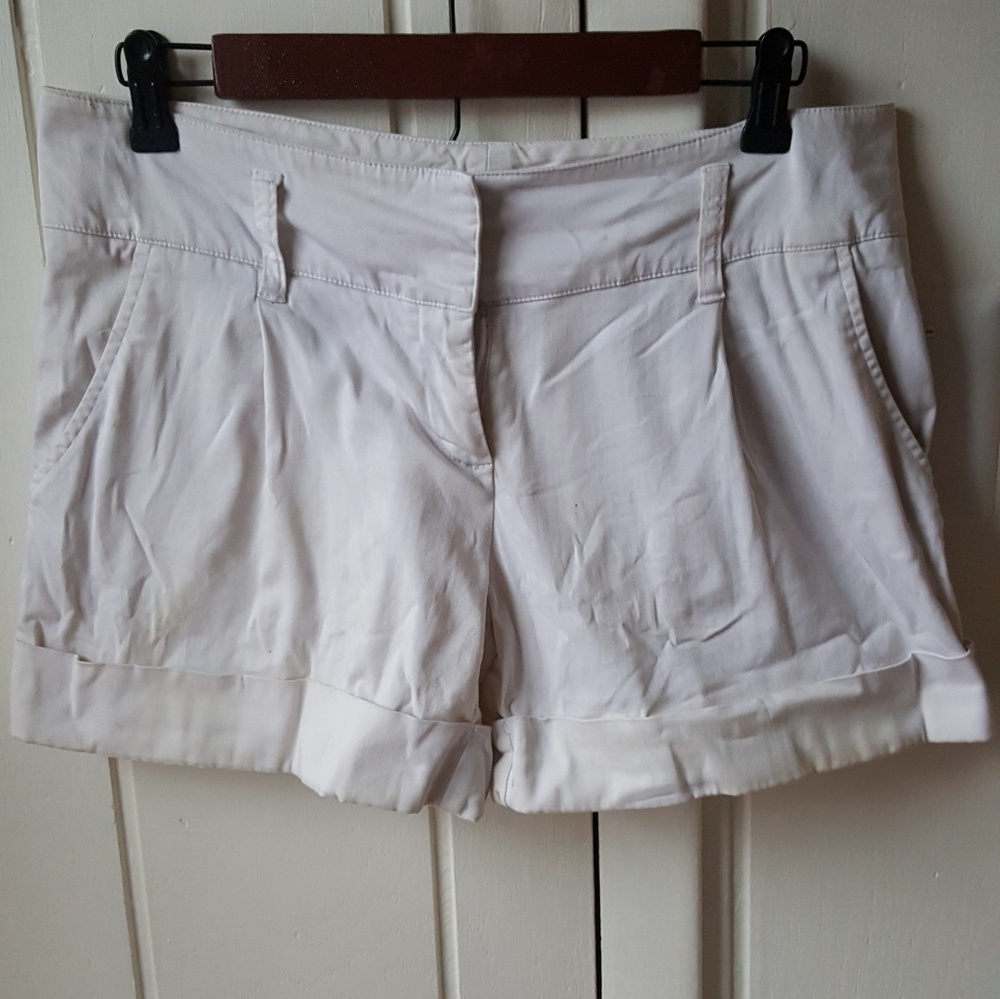 Cream Cotton Shorts